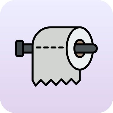 Boş etiketli tuvalet kağıdı rulosu.