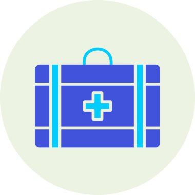 Bavul. Web simgesi basit illüstrasyon