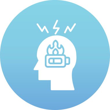 Beyin. Web simgesi basit illüstrasyon