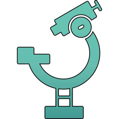 Mikroskop. Web simgesi basit illüstrasyon