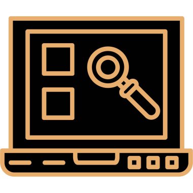 Dizüstü bilgisayar simgesi vektör çizimi