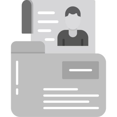 Kimlik kartı simgesi, vektör illüstrasyonu