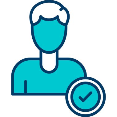 İşaretleme simgesine sahip adam avatarı, vektör tasarımı