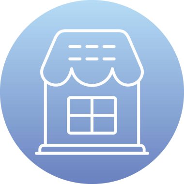Dükkan. Web simgesi basit illüstrasyon