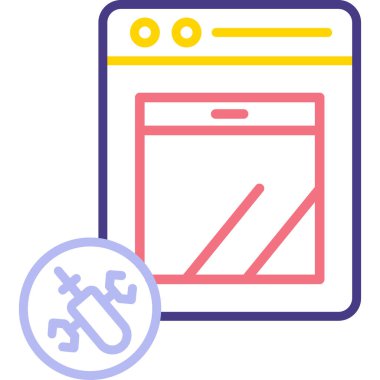 Web simgesi, vektör illüstrasyonu