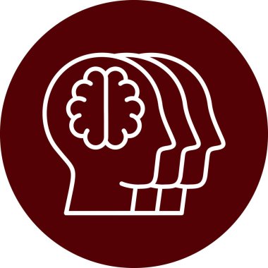 Beyin. Web simgesi basit illüstrasyon