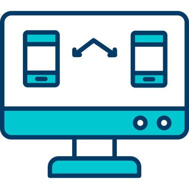 Modern bilgisayar simgesinin vektör illüstrasyonu