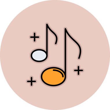 Müzik simgesinin vektör illüstrasyonu