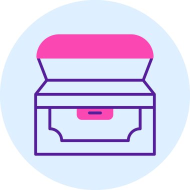 Kutu. Web simgesi basit illüstrasyon