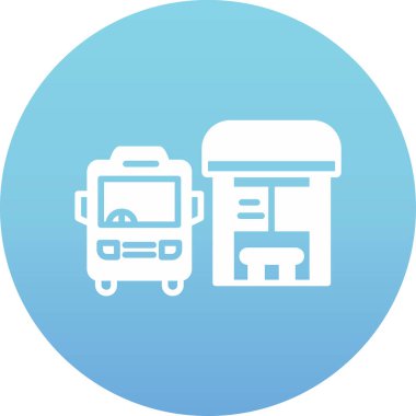 bus simgesi vektör illüstrasyonu