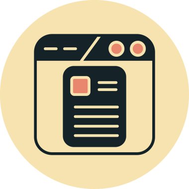 İnternet tarayıcısı. Web simgesi basit tasarım