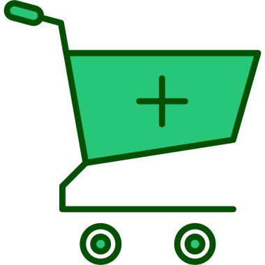 Alışveriş simgesi, vektör illüstrasyonu