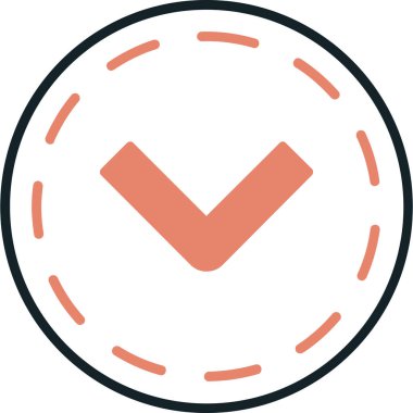 Moda biçimi izole edilmiş arkaplanda simgeyi kontrol et