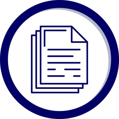 Belge. Web simgesi basit illüstrasyon