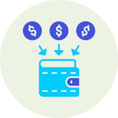 Dolar simgesi vektör illüstrasyonu