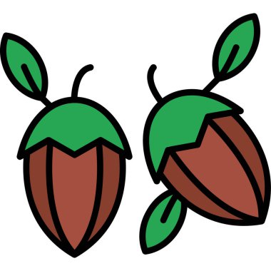 Çizgi film bitki simgesinin vektör illüstrasyonu