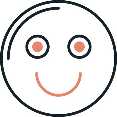 Gülümse. Web simgesi basit illüstrasyon