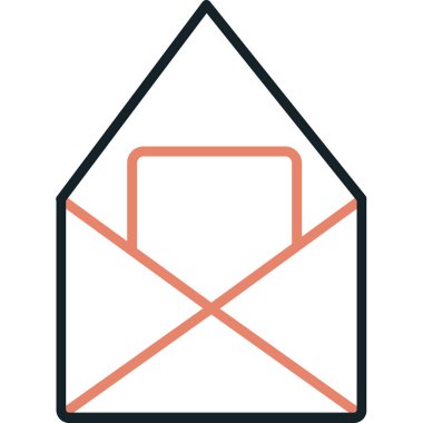 Zarf mektup izole simgesi