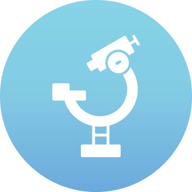 Mikroskop. Web simgesi basit illüstrasyon