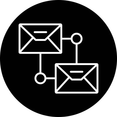 E-posta. Web simgesi basit illüstrasyon