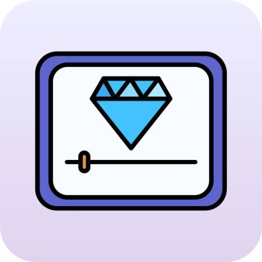 Elmas. Web simgesi basit illüstrasyon