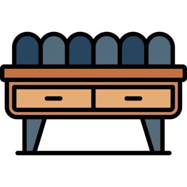 Kanepe. Web simgesi basit illüstrasyon