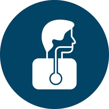 Stetoskop ikonuyla insan kafası