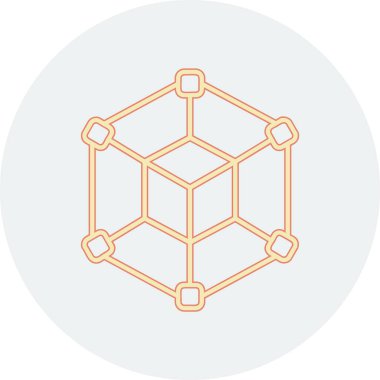 Bir ağ simgesinin vektör illüstrasyonu