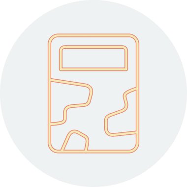 Harita simgesi, vektör illüstrasyonu