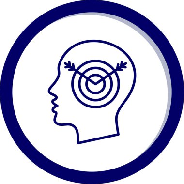 Gözü olan kadın. Web simgesi basit illüstrasyon