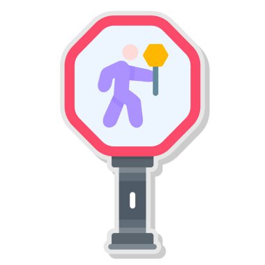 Trafik levhası. Basit illüstrasyon