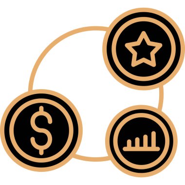 Bozuk para. Web simgesi basit illüstrasyon