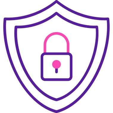 Kilit simgesinin vektör illüstrasyonu