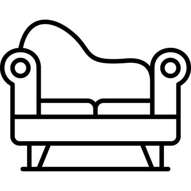 Koltuk mobilyası taslak vektörü. kanepe