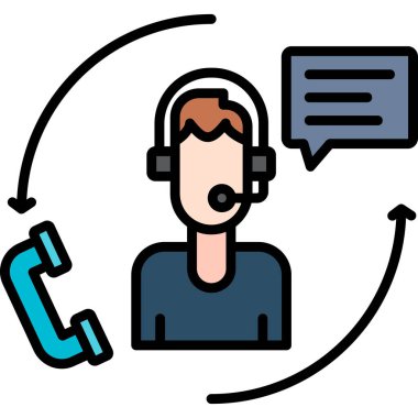 Müşteri çağrı merkezi simgesi