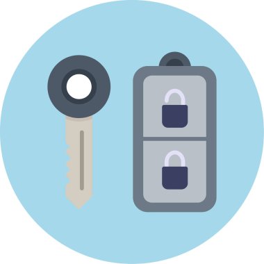 anahtar vektör simgesini düzenlenebilir kilitle