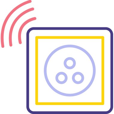 Kablosuz. Web simgesi basit illüstrasyon