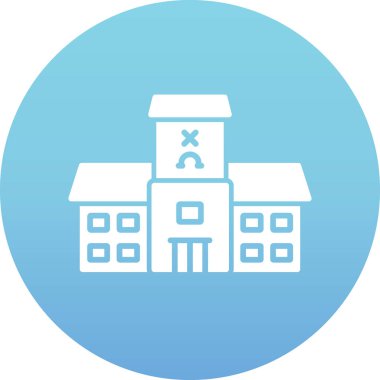 Okul simgesi, vektör illüstrasyonu