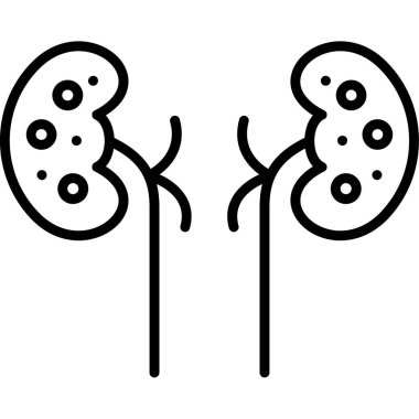 Böbrek. Web simgesi basit tasarım