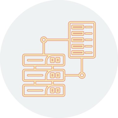 sunucu simgesi. özet vektör illüstrasyonu