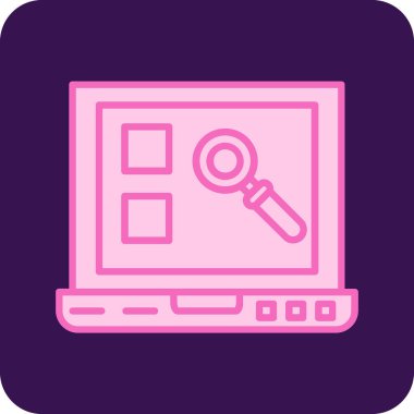 arama web simgesi vektör illüstrasyonu