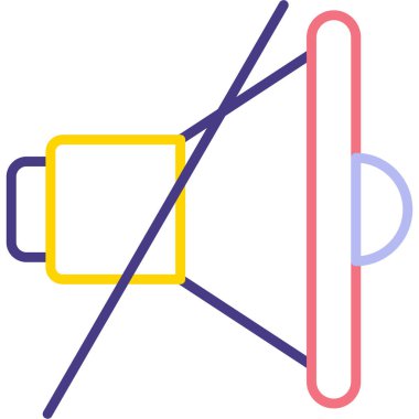 Konuşmacı. Web simgesi basit illüstrasyon