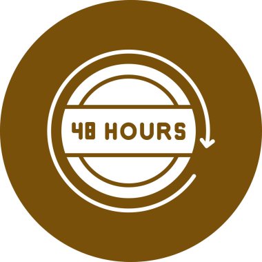 45 saatlik vektör illüstrasyon simgesi