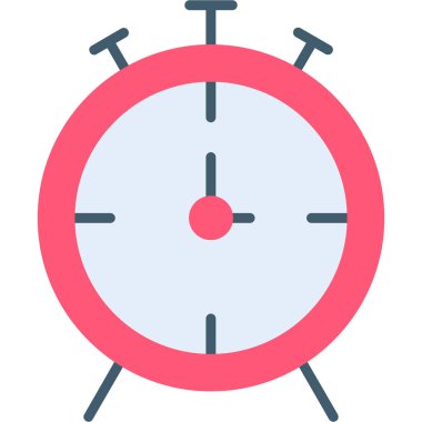 Alarm saati web simgesi basit illüstrasyon