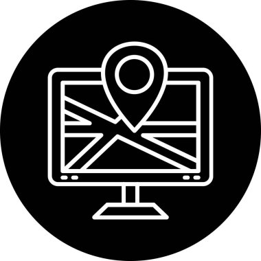 konum simgesi vektör illüstrasyonu