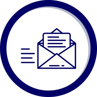 E-posta. Web simgesi basit illüstrasyon