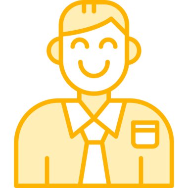 Adamım. Web simgesi basit illüstrasyon