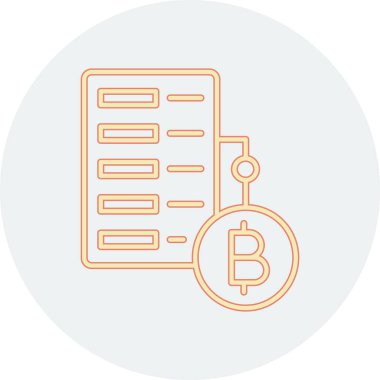 Şifreleme para birimi vektör simgesi modern basit illüstrasyon