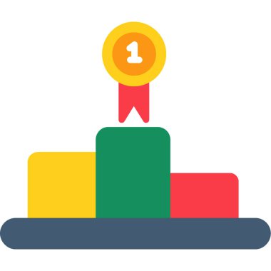 Düz çizgi film simgesinin vektör çizimi