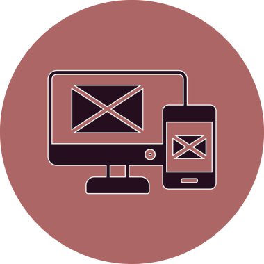 e- posta iletisi simgesi, vektör illüstrasyonu